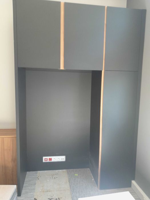 Meble biurowe ciemny antracyt komplet