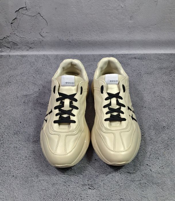 Кроссовки Gucci Rhyton Think/Thank кожаные мужские Ace