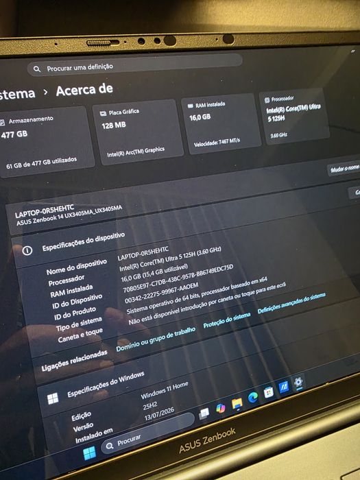 Acer Swift 14" Touchscreen 16GB 1TB Snapdragon AI Copilot. Troca/retoma. Fatura, garantia