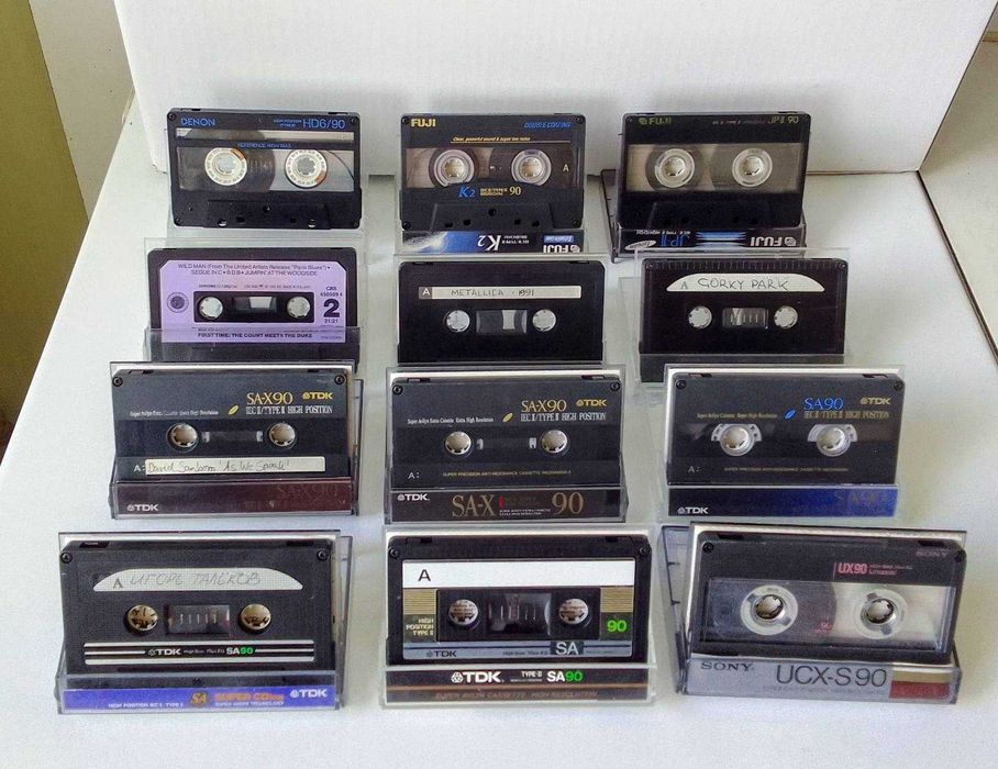 АудіокасетиFerumCromeAGFA BASF TDK SONY MAXELL FUJI JVC DENON Konika Goldstar Samsung Master YOKO SKC RAKS SNC RONEeS