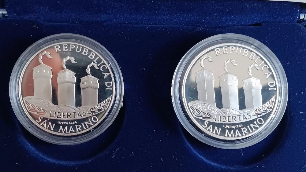Conjunto 2 moedas S. Marino de 2002