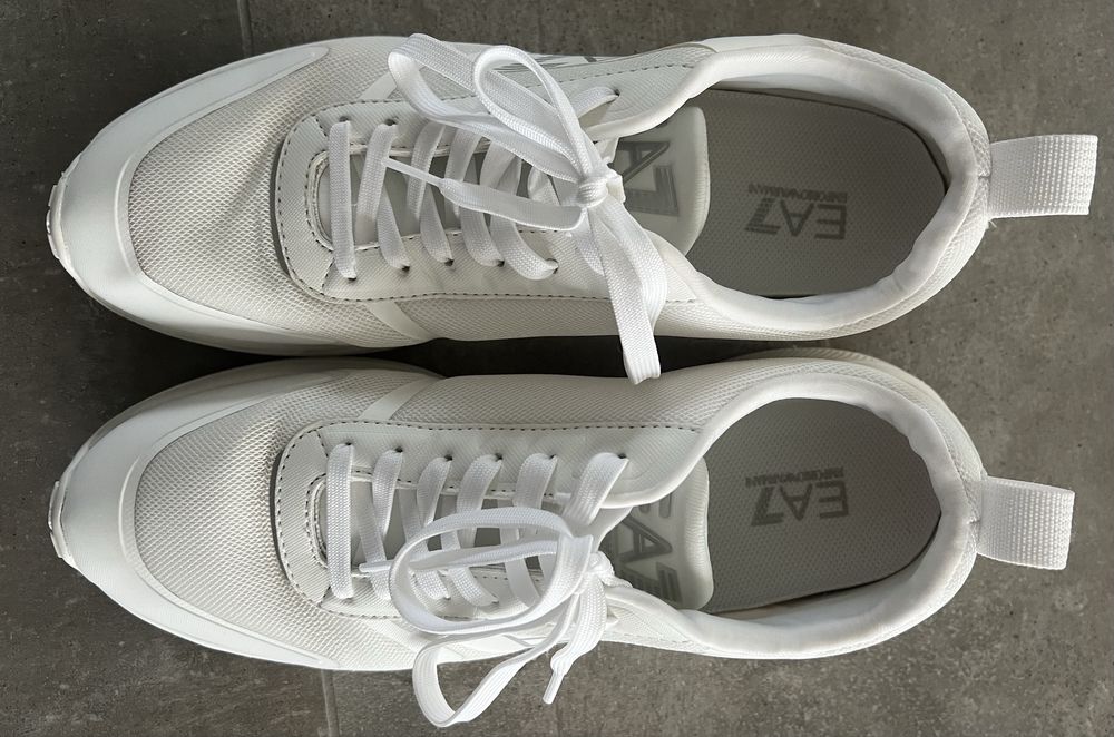 Buty męskie białe sneakersy Emporio Armani