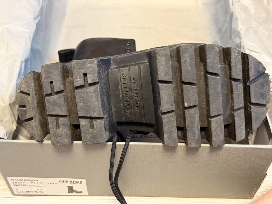 Balenciaga bulldozer leather boots