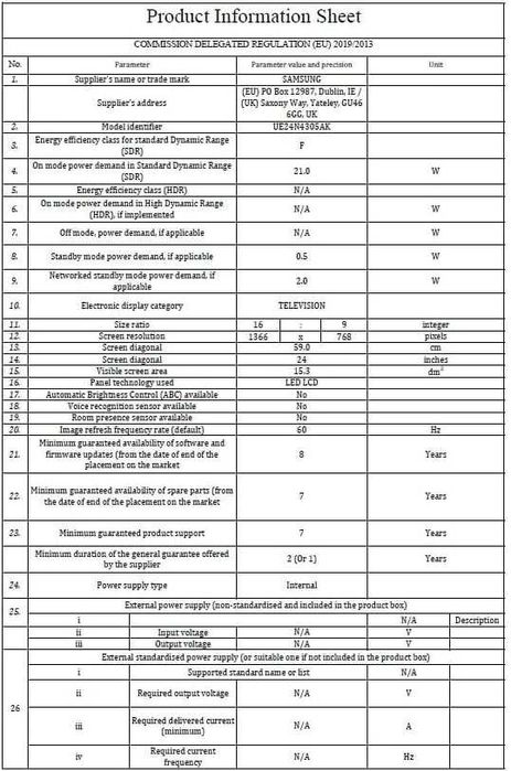 SmartTV Samsung UE24N4305 24" HD LED WI-FI LED