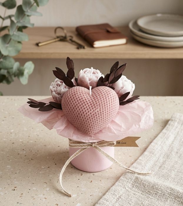 Mini-bouquet de velas artesanais
