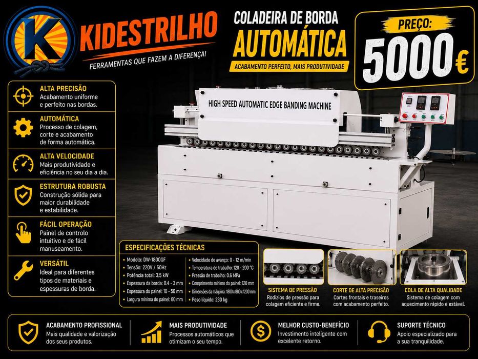Orladora Allison 1800 – Máquina de Colagem de Bordos | Nova