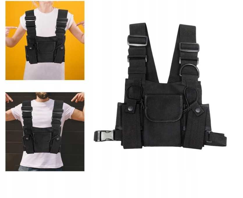 Torba na klatke piersiową Kobiety Mężczyźni czarna