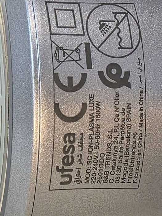 Secador UFESA Ion-Plasma Luxe
