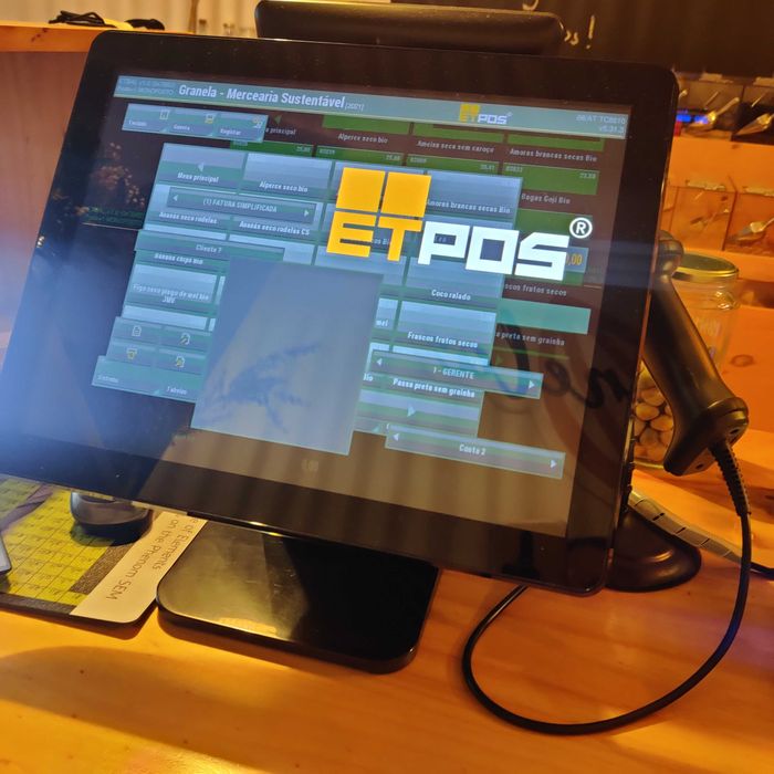 POS OKPOS Otimus Preto + Visor Cliente Display 7''