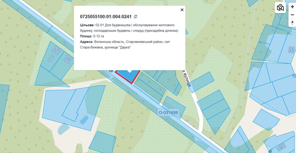 Земельна ділянка під забудову Стара Вижівка