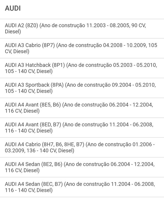 Vela incandescência VW AUDI SEAT SKODA