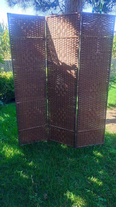 Biombo em Madeira e Vime