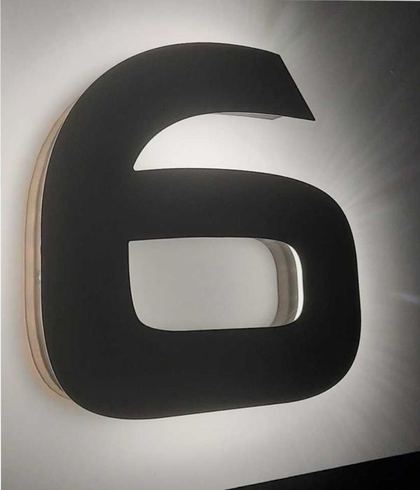 Cyfra 3D Podświetlany Numer Domu LED Aluminium 30 cm Kolory