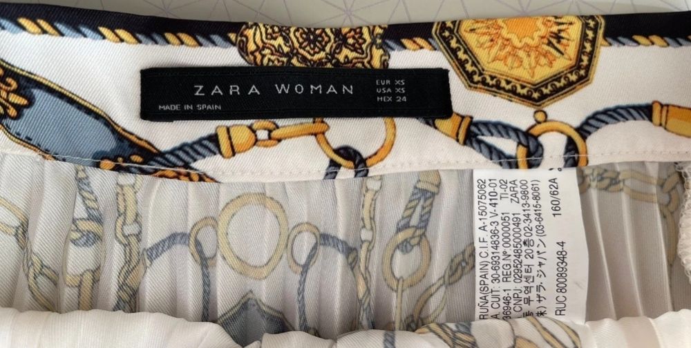 Saia Plissada Zara - NOVA