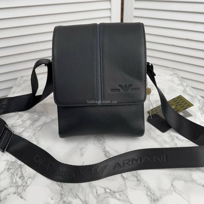 Чоловіча шкіряна сумка Армані кожаная Armani