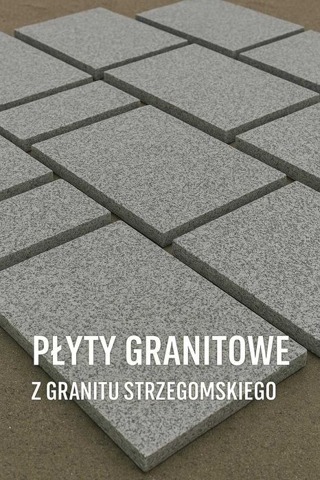 Płyty granitowe 20x40x8 / Promocja /chodnikowe/Polski Granit