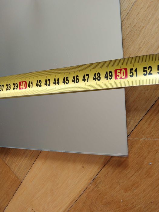 piękne półokrągłe lustro z ozdobną wstawką, jak nowe 50x120cm
