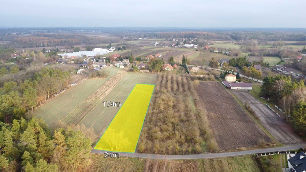 Grunt pod zabudowę, 4009 m² Dąbrówka, 4,5 km od Kazimierza Dolnego