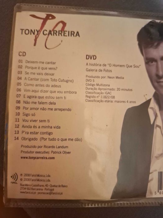 Vendo cd do tony carreira