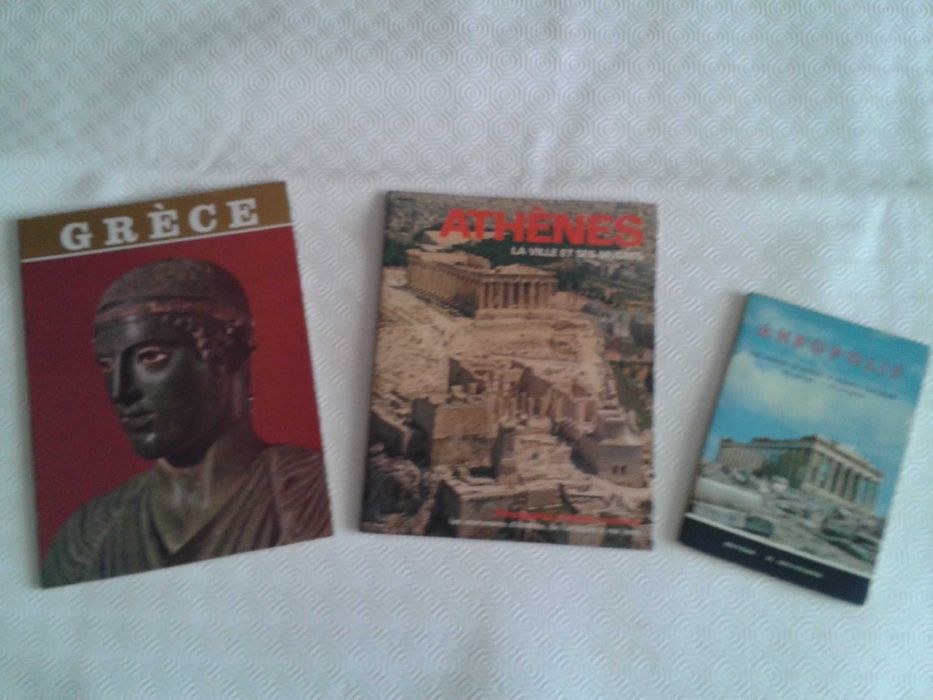 LOTE de 3 livros/guia turísticos de Atenas e Grécia