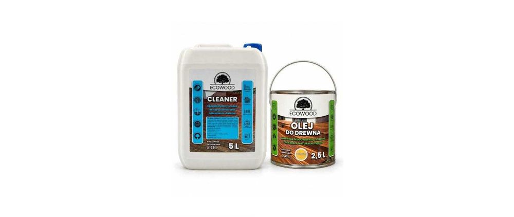 Zestaw Ecowood Odświeżenie Tarasu – Cleaner 5 L + Olej do tarasu 2,5 L