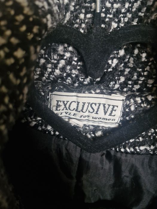 Płaszcz ocieplany z paskiem pieprz sól Vinted 38 Exclusive