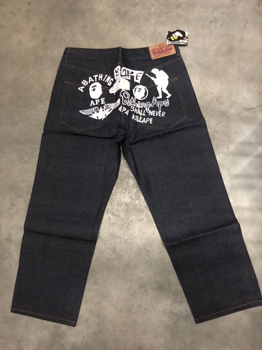 Джинсы BAPE  Бейп .evisu .Только ! большие размеры