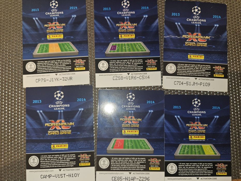 Karty Champions League 2013- 2014- 47sztuk+ 1 duża+ 5szt etui