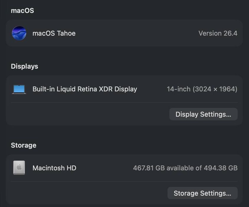 MacBook Pro 14’ 2021 M1 Pro 16Gb 512Gb Space