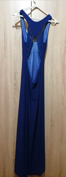 Vestido azul comprido