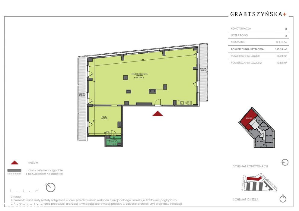 2-pokojowe 160m² (B.3.M.04)| Grabiszyńska + | Krzyki