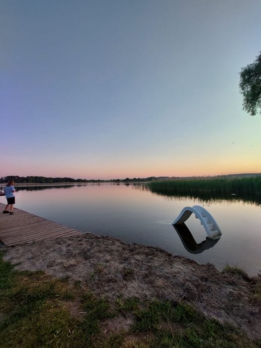 Domek Dom na Mazurach nad jeziorem nad lasem cisza spokój balia