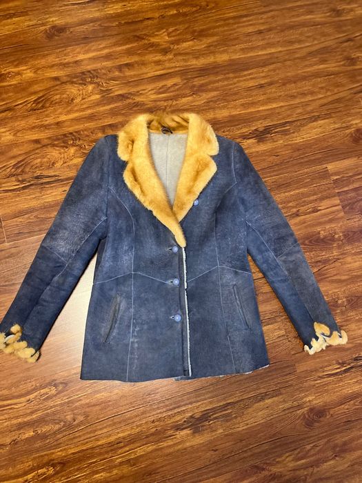 Дублянка з коміром з норки