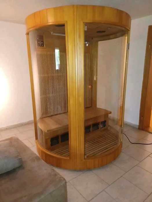 Sauna szklana okrągła owalna Kabina podczerwień infrared RADIO 18tys