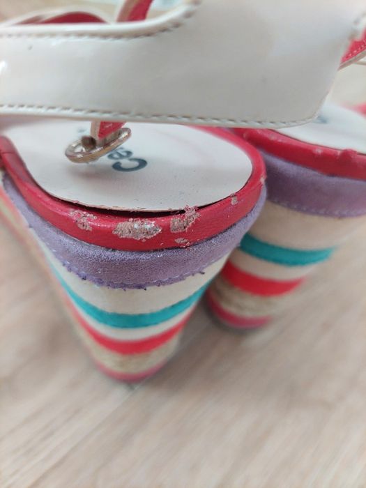 Centro Koturny Sandały Beżowe Kolorowe 39