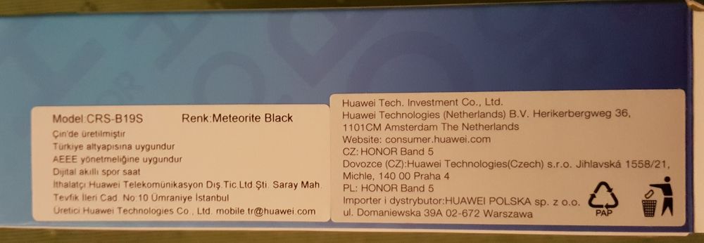 Honor Band 5 pulsoksymetr nieużywany PL Stryków Głowno Domaniewice