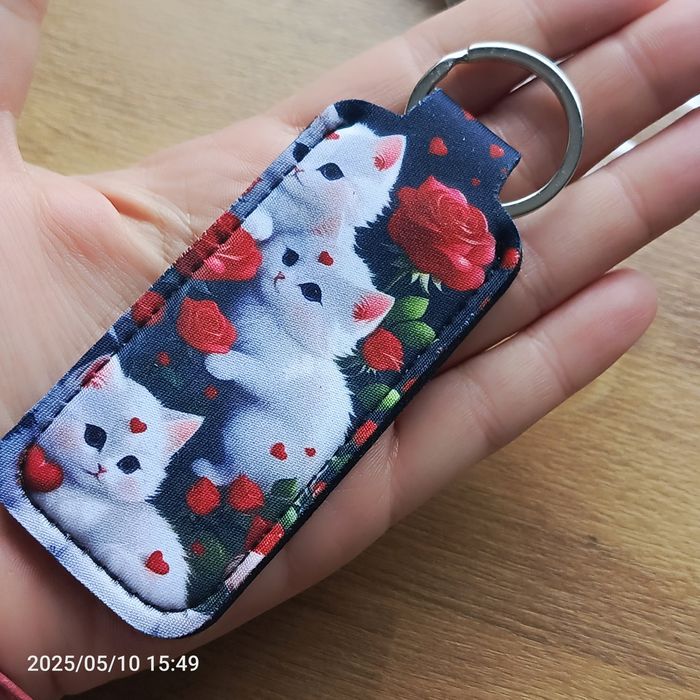 Nowy breloczek z pianki neoprenowej na klucze kotki