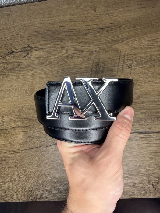Ремінь Armani Exchange чоловічий Пояс Армані Ексчендж Чорний армани