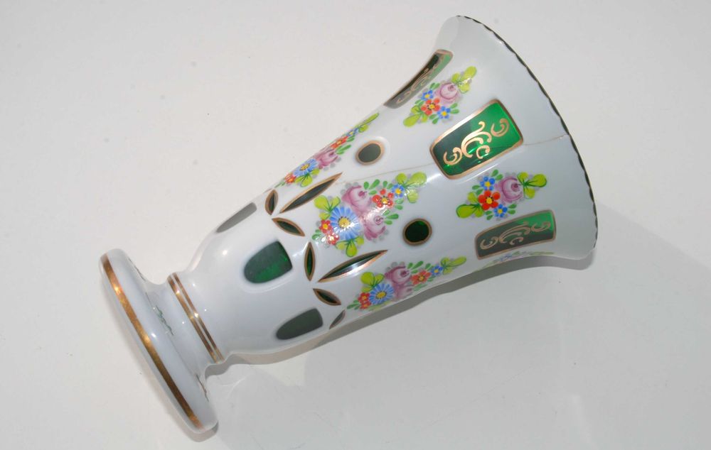 Stary wazon wazonik secesyjny szkło Bohemia antyk