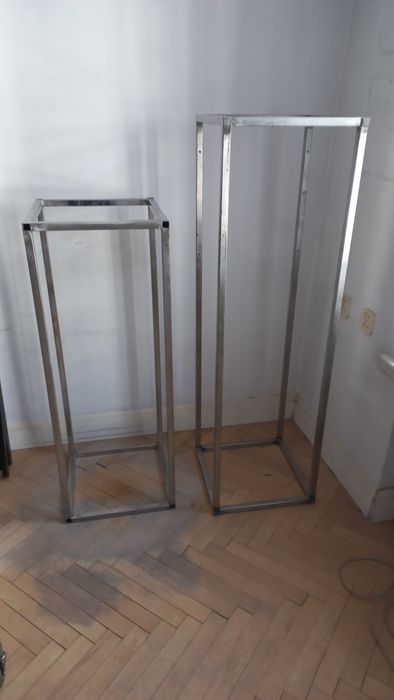 Stelaż stolika stalowy nierdzewny - loft, industrial