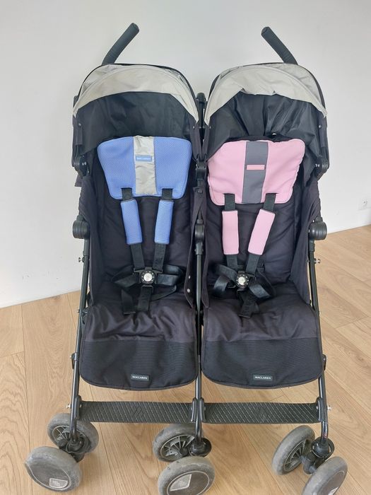 Wózek bliźniaczy Maclaren Techno Twin, spacerowka + gratisy