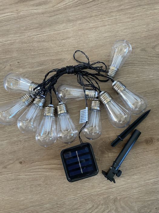 Lancuch solarny led 3.8m 10 lampek gardenic