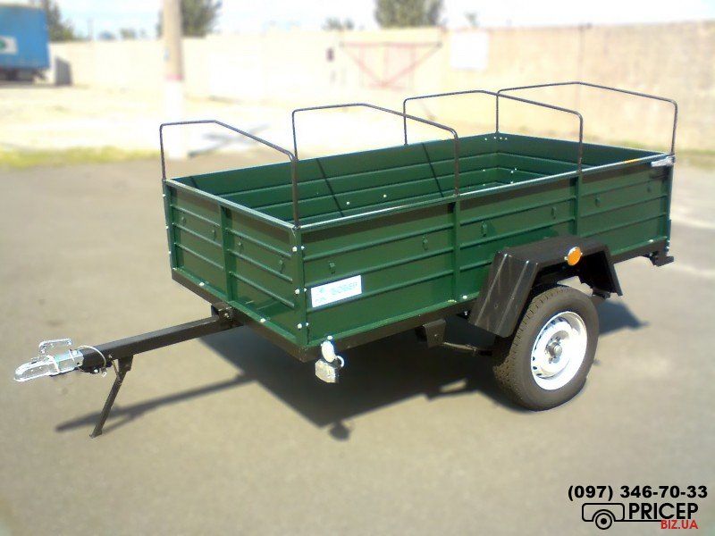 прицеп зелений легковой  Бобер 23 усиленный с доставкой по Украине