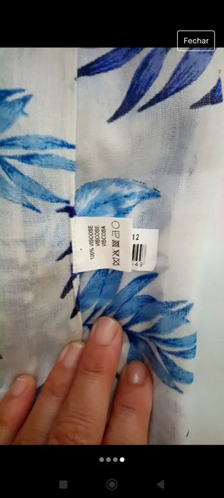 Echarpe tons de azul e branco