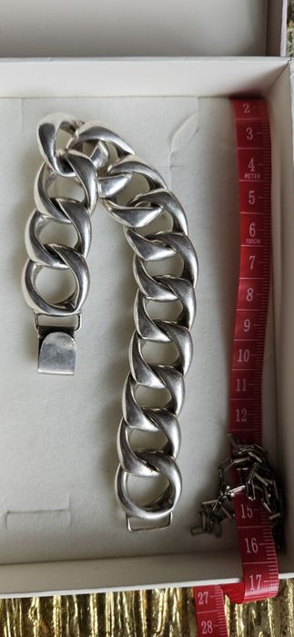 Bransoletka srebrna srebro bransoleta damska gruba masywna  unikat