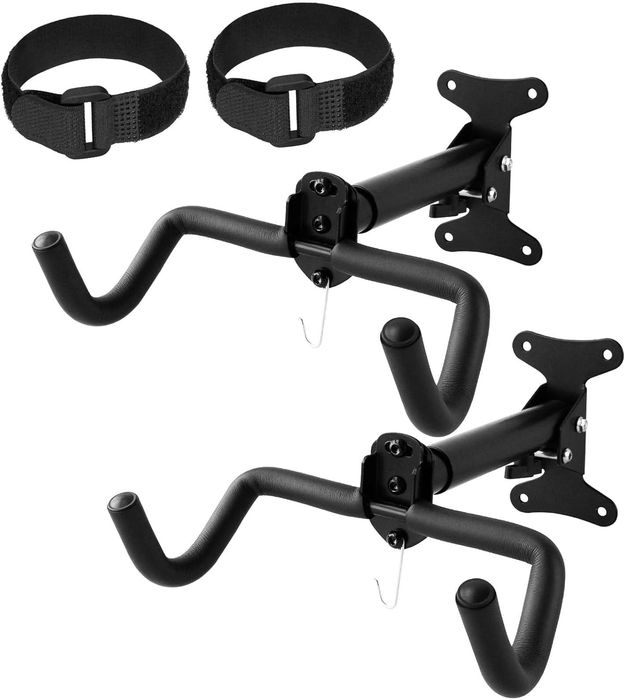 Wieszak ścienny na rower 2szt - stal składany, regulacja 22,5-32cm