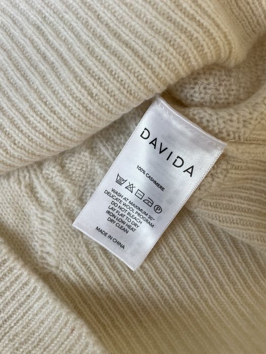 Білий кашеміровий светр Davida