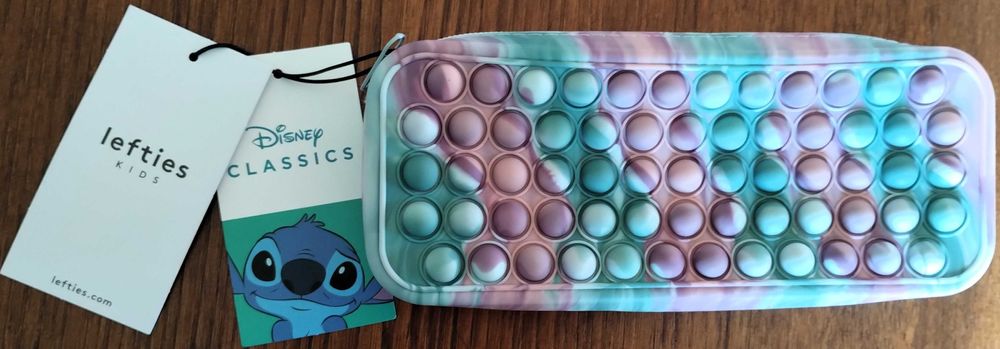 Bolsa Escolar Pop-it Stitch Silicone DIsney Leftie