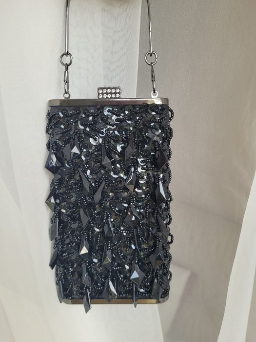 Torebka wieczorowa, czarna