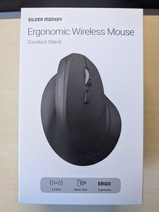 [NOWA] Silver Monkey Ergonomic Wireless Comfort Mouse Silent - mysz pionowa ergonomiczna